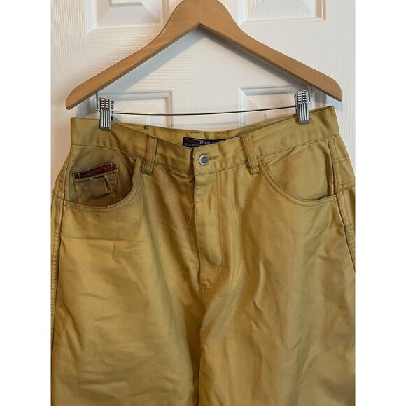 Fubu Pants Mens 36x34 Waxed Embroidered Baggy Hip Hop Streetwear 90s Vintage - Picture 5 of 14